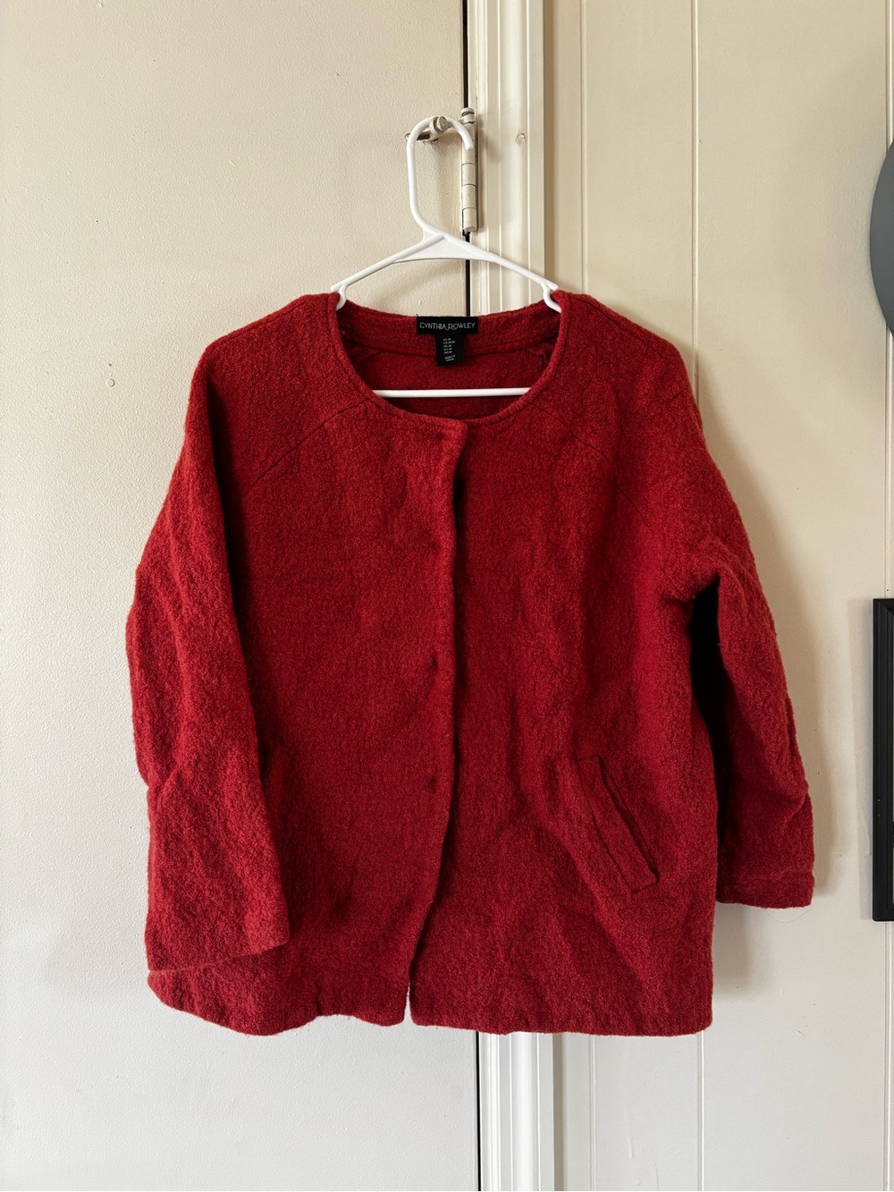 Cynthia Rowley Red Teddy Jacket